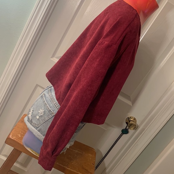 SHEIN Corduroy Crop Top Sweater - Picture 8 of 14